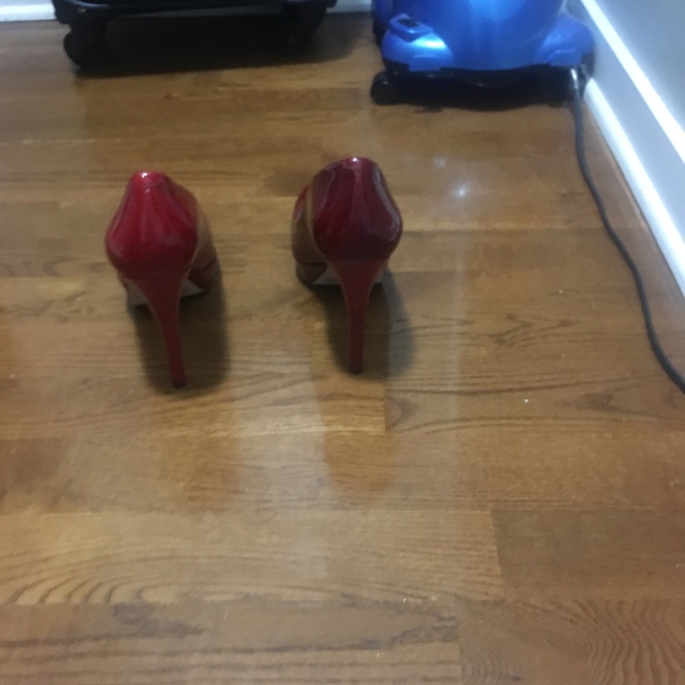 Red Platform Pumps - image 3